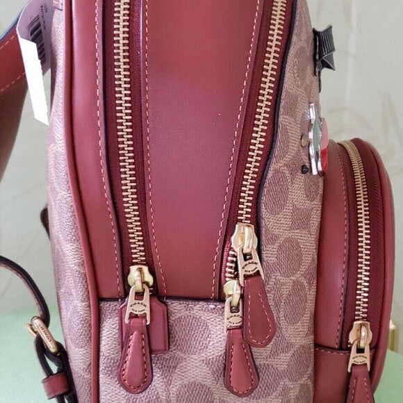 COACH CARRIE BACKPACK 23 W/SOUVENIR 7 PIN CUSTOMIZATION:NWT 1029 1-OF-A-KIND - Picture 11 of 13